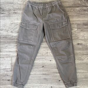 True Religion Men's Gray Cargo Jogger Pants